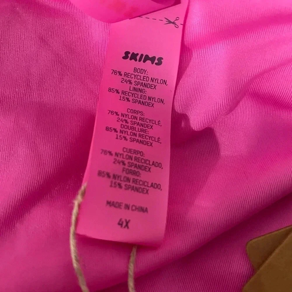SKIMS Swim Cut Out Monokini in Taffy Pink Size 4X New with Tags